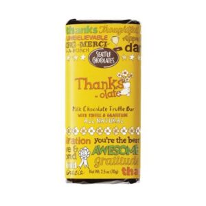 Thanks-olate yellow chocolate bar